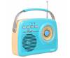 Lauson Ra142 Radio Vintage Azul Crema Analógica Con Altavoz