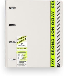 Carpeblock 360 foam do not cross a4+ anillas 35mm con recambio cuad.5x5 y cierre de goma color grey