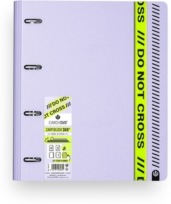 Carpeblock 360 foam do not cross a4+ anillas 35mm con recambio cuad.5x5 y cierre de coma color mauve