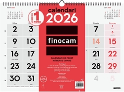 (CAT) CALENDARIO PARED 2026 NUMEROS GRANDES 43X31 CATALAN
