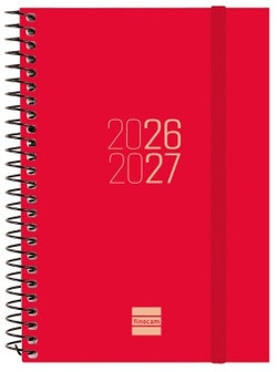 AGENDA ESCOLAR 26-27 E8 SVH ESPIR ROJO ESPIRAL