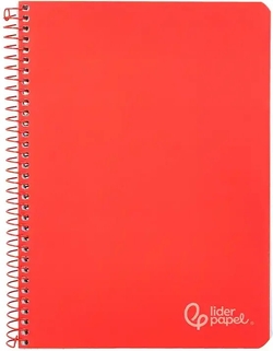 (S) CUADERNO ESPIRAL A4 80H 90G 4X4 ROJO TAPA DURA WITTY