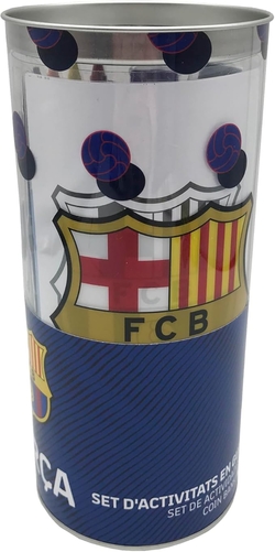 HUCHA FC BARCELONA CON SET DE ACTIVIDADES 38 PIEZAS