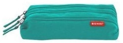 Portatodo triple 22x4x8cm color negro verde azulado enri