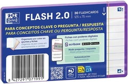PAQUETE FLASHCARDS 2.0 OXFORD A7 30F 1 LINEA MORADO