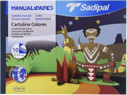Bloc 10 cartulinas surtidas manualidades sadipal