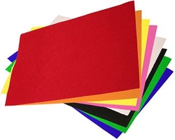 PACK/10 PLANCHAS DE FIELTRO 20X30 CM COULEURS ASSORTIMENTS