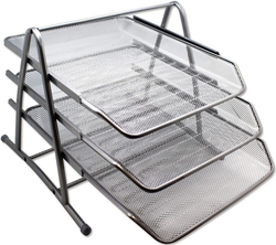 BANDEJA TRIPLE DE REJILLA 35X30X24,5CM CROMADA