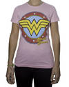 CAMISETA CHICA WONDER WOMAN PINK LOGO S
