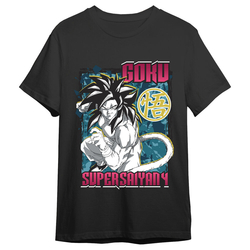 Camiseta Goku Super Saiyan 4 Dragon Ball Gt Adulto