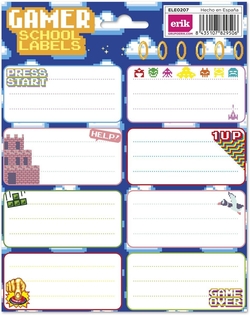 BLISTER ETIQUETAS ADHESIVAS GAMER