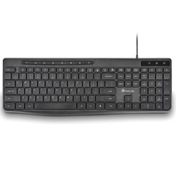 Teclado Ngs Spectra Ultra Slim Teclas Multimedia Color Negro