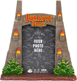 MARCO DE FOTOS 3D JURASSIC PARK PUERTA DE ENTRADA AL PARQUE