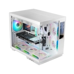 Caja Atx Cube Mars Gaming Mcmirage Blanco Cristal Continuo L