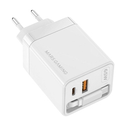 Cargador De Pared Mars Gaming Md - Gan65Rw 65W 1X Usb Tipo C