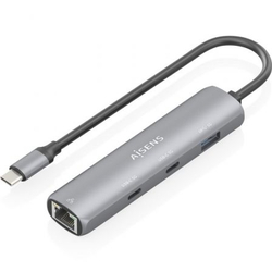 Hub Usb Tipo-C Aisens Asuc-4P040-Gr/ 2Xusb Tipo-C/ 1Xusb/ 1X