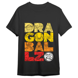 Camiseta Letters Dragon Ball Z Adulto