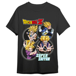 Camiseta Super Saiyans Dragon Ball Z Adulto
