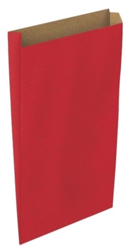 PAQ/12 SOBRE BOLSA PAPEL KRAFT COLOR ROJO 20X6X35CM M