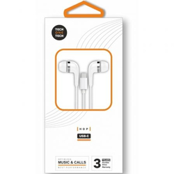 Auriculares hop blancos intrauditivos conect usb-c