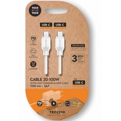BLISTER CABLE 20-100W USBC A USBC BLANCO 1.5M 5A