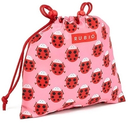 SAQUITO MERIENDA INFANTIL MARIQUITAS 26X25,5CM ROSA