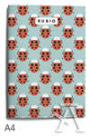 LIBRETA A4 44H 80G. CUAD.4X4 MARIQUITAS AZUL RUBIO