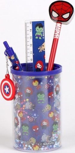 SET DE PAPELERIA PORTALAPICES AVENGERS