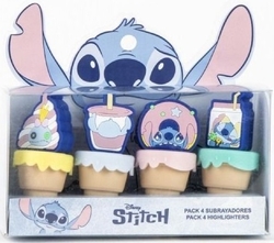 PACK 4 MARCADORES FLUORESCENTES STITCH