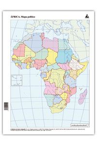 Paq/50 mapas africa politico mudos