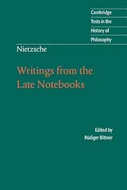 NIETZSCHE WRITINGS LATE NOTEBOOKS PB