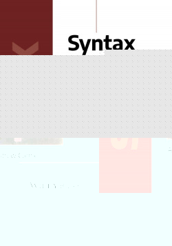 SYNTAX A GENERATIVE INTRODUCTION