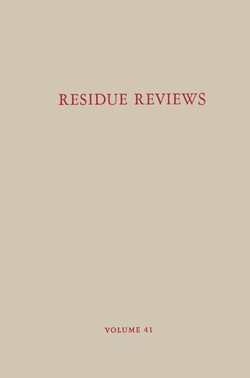 Residue Reviews / R�ckstands-Berichte