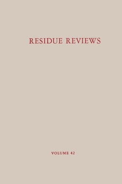 Residue Reviews/R�ckstands-Berichte