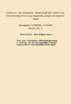 �ber eine nichtlineare Differentialgleichung 2. Ordnung die bei einem gewissen Absch�tzungsverfahren eine besondere Rolle spielt