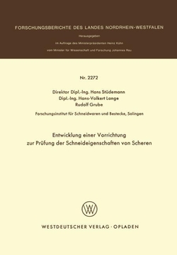 Entwicklung einer Vorrichtung zur Pr�fung der Schneideigenschaften von Scheren