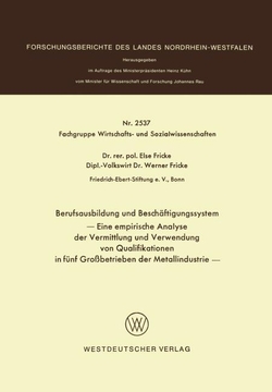 Berufsausbildung und Besch�ftigungssystem