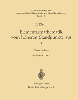 ELEMENTARMATHEMATIK VOM H�HEREN STANDPUNKTE AUS