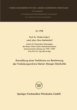 ENTWICKLUNG EINES VERFAHRENS ZUR BESTIMMUNG DER VERKOKUNGSW�RME KLEINER MENGEN S