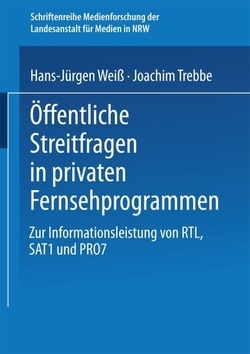 FFENTLICHE STREITFRAGEN IN PRIVATEN FERNSEHPROGRAMMEN