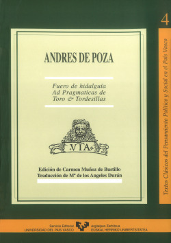 Andr�s de Poza. Fuero de hidalgu�a Ad pragm�ticas de Toro &