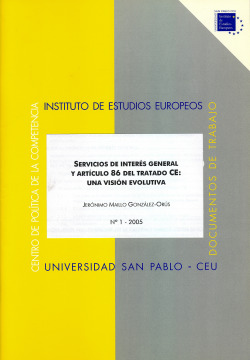 SERVICIOS DE INTERES GENERAL Y ARTICULO